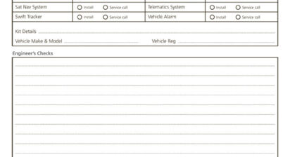 Handsfree engineer audit form