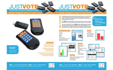 JustVote marketing material