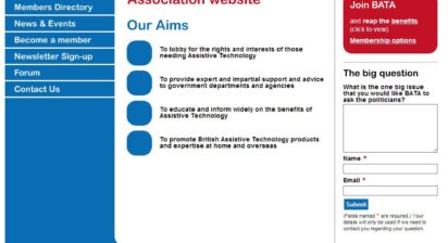 British Assistive Technology Association website