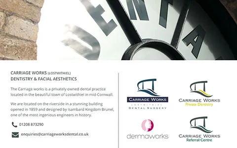 Carriage Works Dental bespoke responsive WordPress multisite