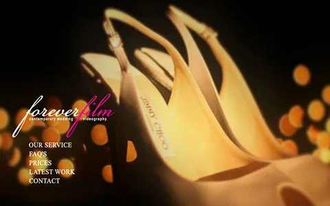 Forever Film Flash website with full-screen video