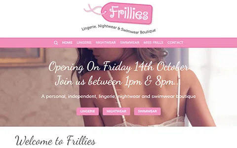 Frillies Boutique WordPress Child Theme