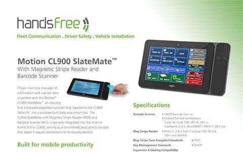 Handsfree specification sheets