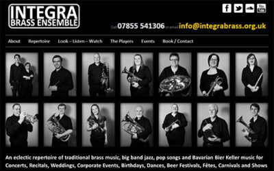 Integra Brass Ensemble responsive WordPress website