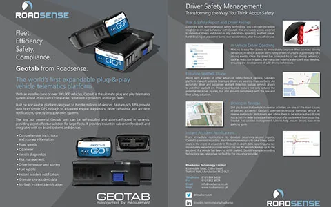 Roadsense specification sheets