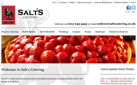 Salt’s Catering ASP.NET website
