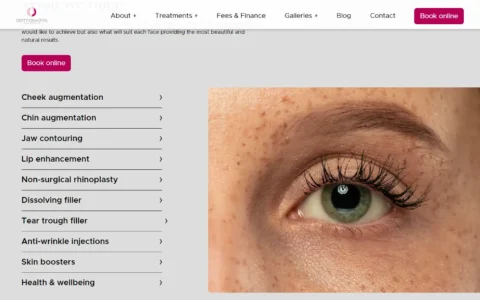 Dermaworks Cornwall Responsive WordPress brochure site  with interactive before/after comparison gallery
