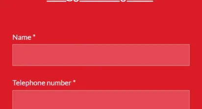 GMC Roofing mobile version of web form
