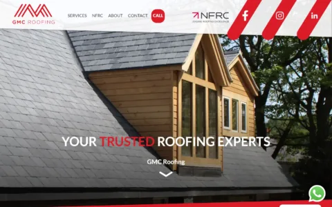 GMC Roofing WordPress promotional site