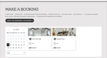 Booking system Holme Village Community Centre