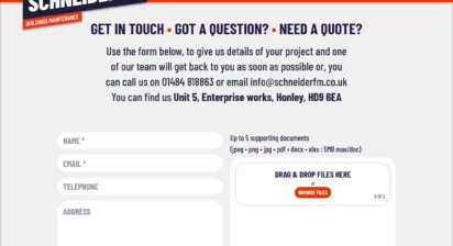 Contact form SchneiderFM